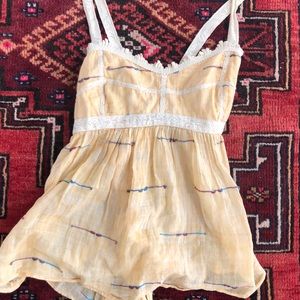 Free People yellow summer blouse